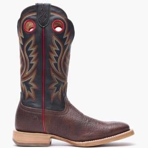 NEW DURANGO BOOTS men's shrunken bullhide western boot in chestnut/black